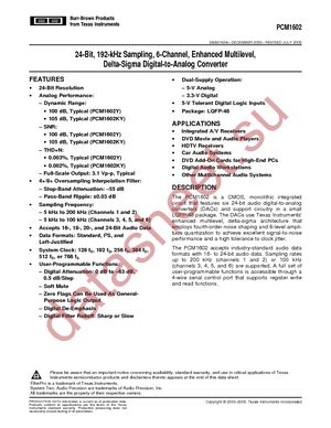 PCM1602KY/2K datasheet  